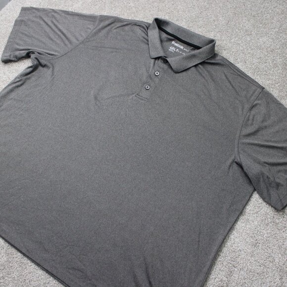 Reebok Golf Polo Shirt Mens 4XLT XXXXL-Tall Gray Polyester Short Sleeve Pullover - Picture 3 of 13